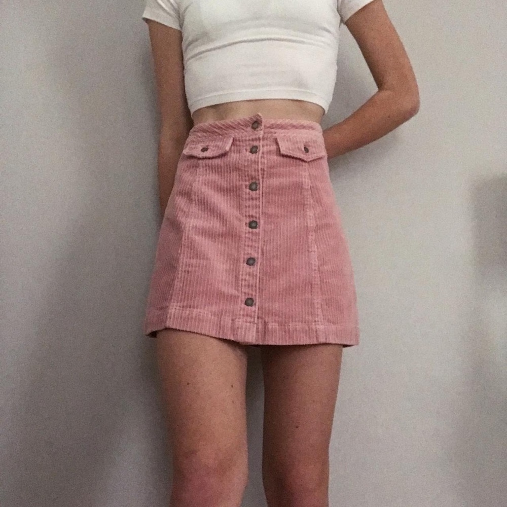 Divided Pink Mini A-Line Ribbed Skirt - Picture 3 of 3